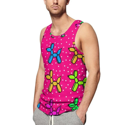 Men Funny Balloon Dogs Activewear Tank Top