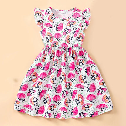 Girl Cartoon Animal Summer Ruffle Dress – Mad Fly Essentials