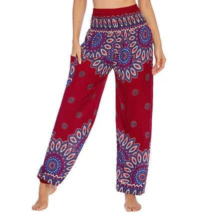 Women Loose Casual Bohemian Yoga Fitness Pants