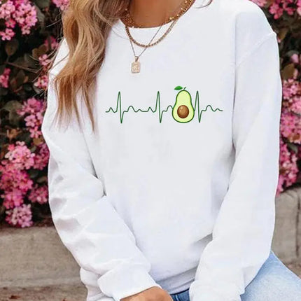 Women Graphic Avocado Sessions Casual Pullovers