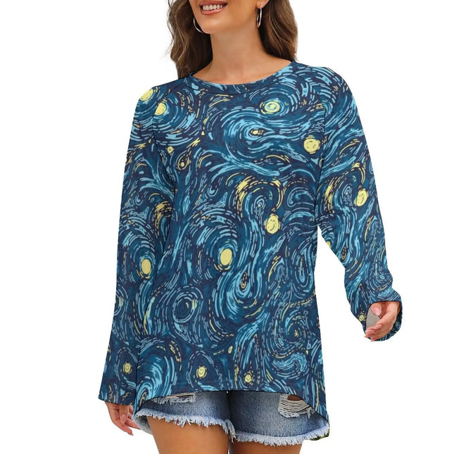 Women Van Gogh 3D Long Tees