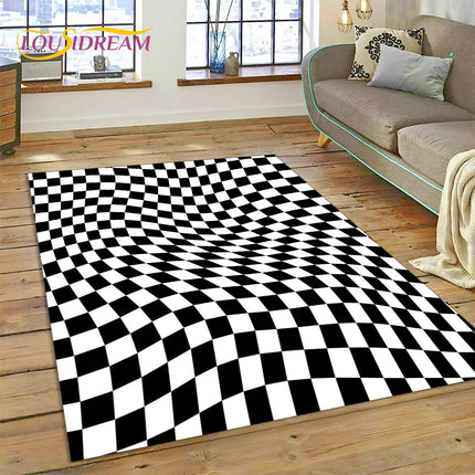 3D Vortex Visual Illusion Living Room Rug