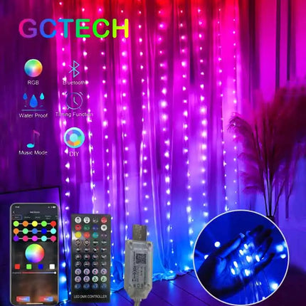 Ultimate Rainbow LED Fairy Curtain String Party Lights