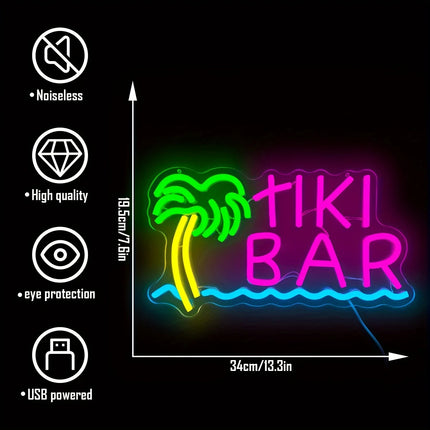 Tiki Bar Neon Sign LED Wall Decor