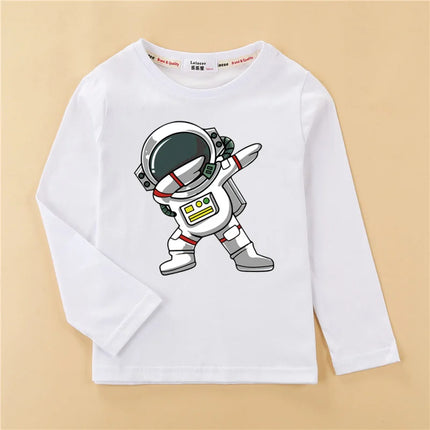 Boys Spaceman Astronaut Cotton Summer Tees