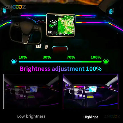 Auto Ambient RGB LED 213 Color Interior Strip Light
