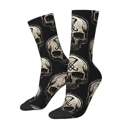 Men Skull Bones Funny Festival Mid-Tube Socks