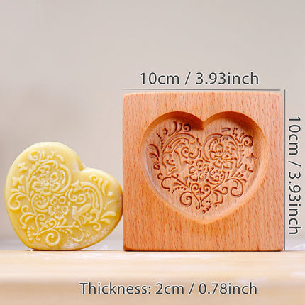 Wood Heart 3D DIY Embossed Cookie Cutter