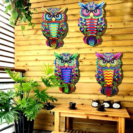 Metal Art Owl Wall Garden Sculpture Decor