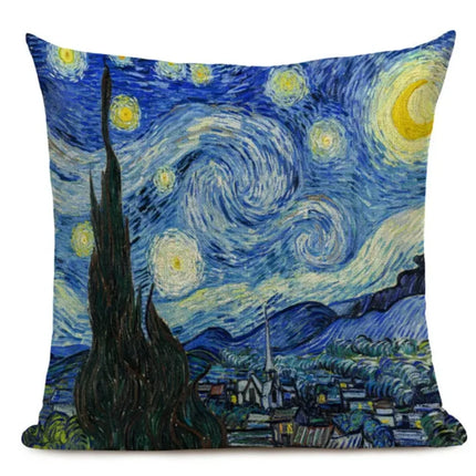 Van Gogh Square Pillow Cover Decor - Mad Fly Essentials