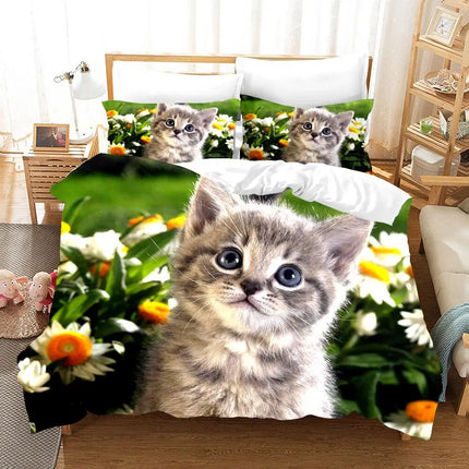 Home Animal 3D Cat Bedroom Duvet Bedding Set
