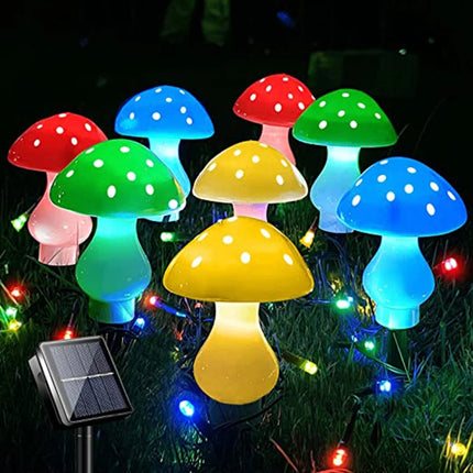 Solar Outdoor Garden Pathway Mushroom Light Sets