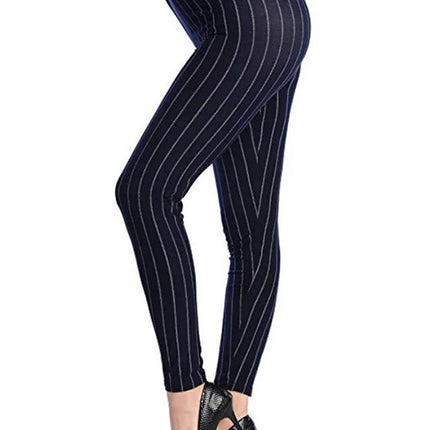 Women Fitness Plaid Elastic Leggings