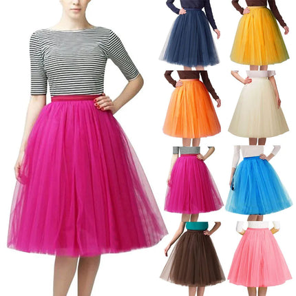 Women Vintage Party Costume Tulle Skirt