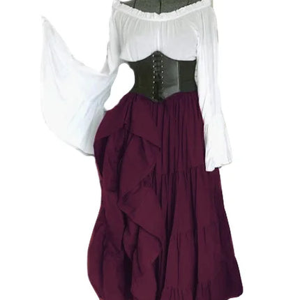 Women Medieval European Long Party Dress