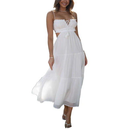 Women Retro Summer Trendy Boho White Dress