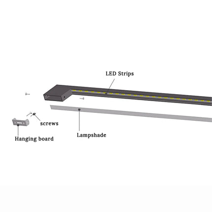 Minimalist Long LED Bar Lamp Bedside Bedroom Indoor Wall Sconce