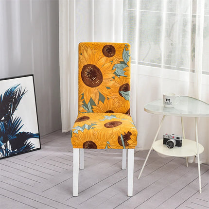 Home Geometric Dining Elastic Chair Slipcover