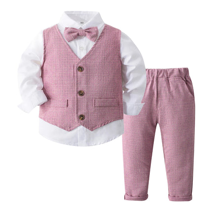 Boy Gentleman Bow Tie 4pc Tuxedo Sets