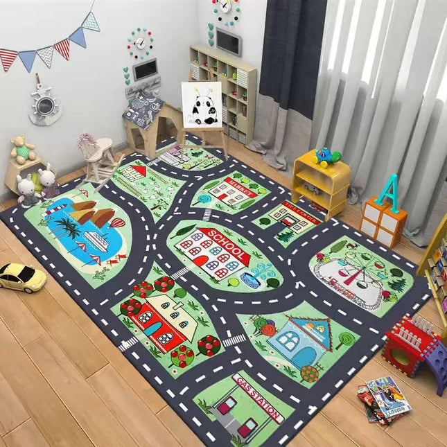 Kids Crawl Road Traffic Route Floor Map