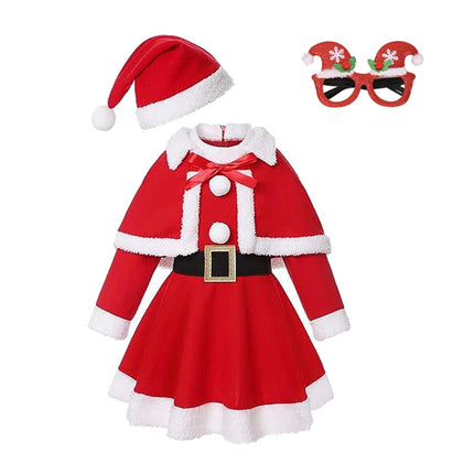 Baby Girl Elk Christmas Santa Hooded Costume