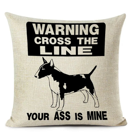 Bull Terrier 45x45cm Sofa Pillow Cover