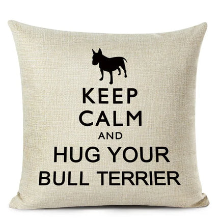 Bull Terrier 45x45cm Sofa Pillow Cover