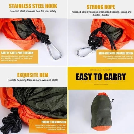  Portable Outdoor Camping Parachute Hammock