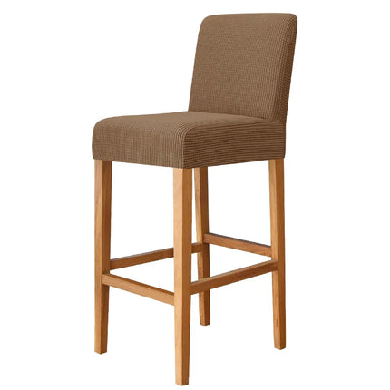 Kitchen Bar Stool Solid Jacquard Slipcover