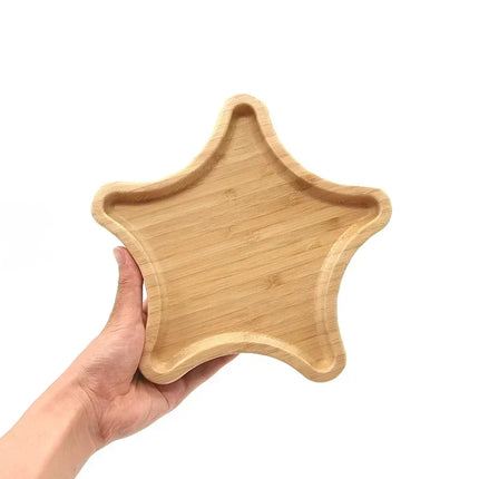 Eco-Friendly Baby Food Wooden Animal Dinner Tray Set