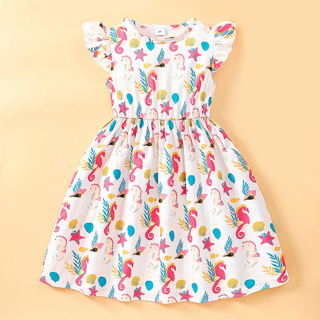 Girl Cartoon Animal Summer Ruffle Dress – Mad Fly Essentials