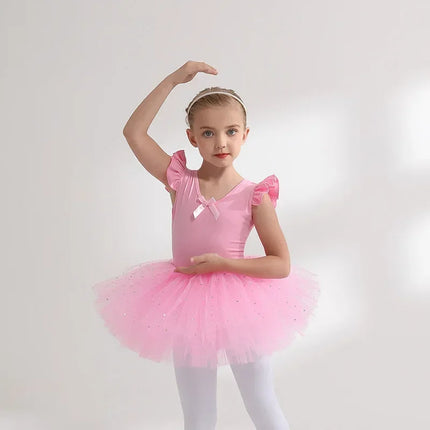 Girl Ballet Gymnastics Leotard Tutu Dress