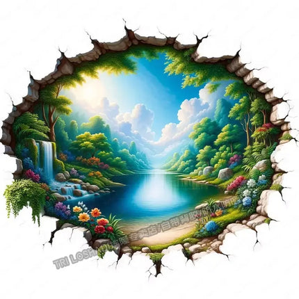 Home 3D Effect Living Room Wall Stickers