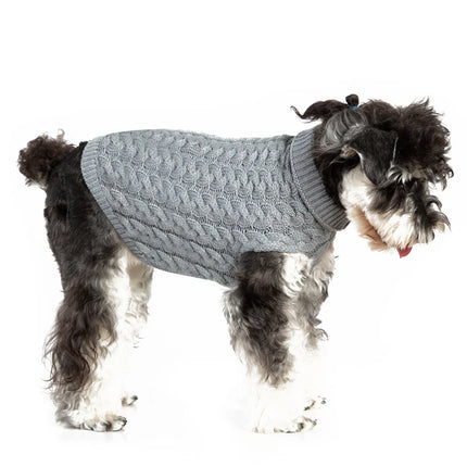 Pet Dog Solid Knitted Winter Sweater