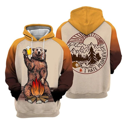 Funny Animals Pattern 3D Casual Long Hoodies