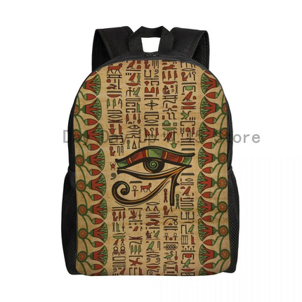 Student Male Female Eye of Horus Egyptian Style 3D Laptop Backpacks