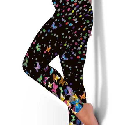 Women 3D High Waist Starry Night Fitness Leggings