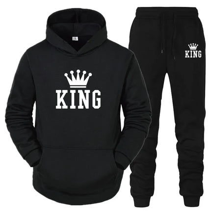 Men Women White Black King Queen Tracksuits