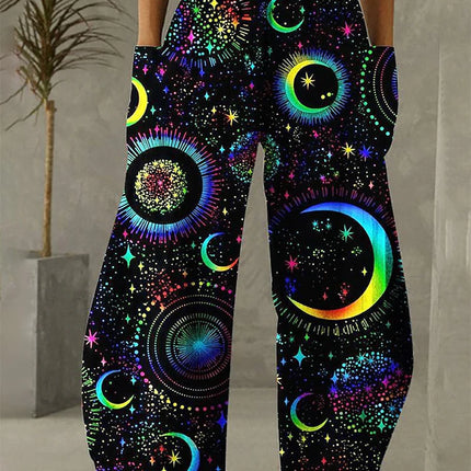 Women Galaxy Sky 3D Wide Leg Pants