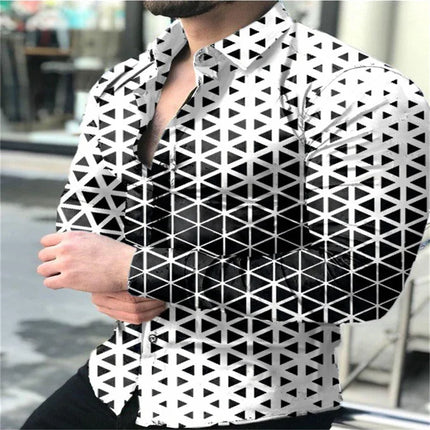 Men Long 3D Polka Dot Party Shirts - Mad Fly Essentials