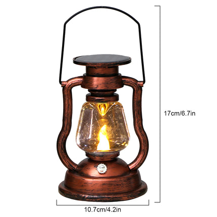 Solar LED 2-Retro Oil Lamp Style Lantern