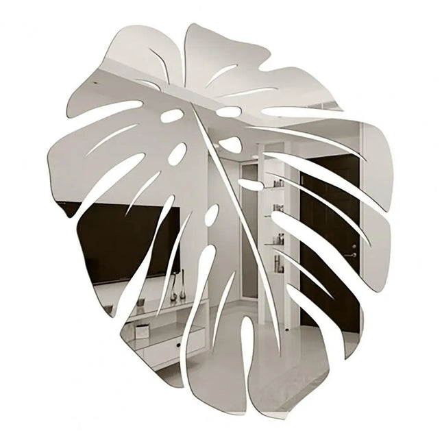 DIY Feather Plume 3D Mirror Wall Sticker