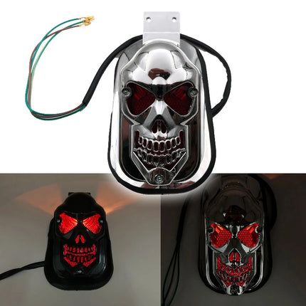 Motorcycle Taillights Rear Brake Skull Tail Light