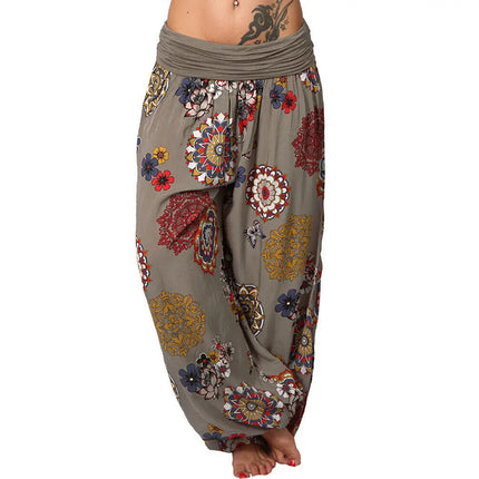 Women Summer Floral Harem Fashion Pants