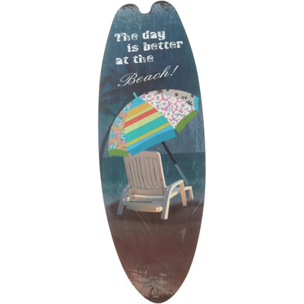 Surf the Wave Surfboard Wall Sign Decor