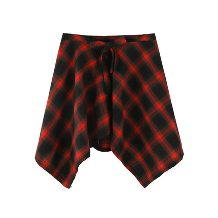 Women Fashion Fitness Plaid Jazz Dance Skirt