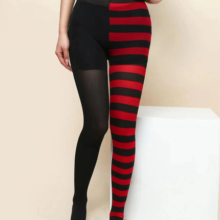 Women Gothic Striped Yoga Fitness Leggings