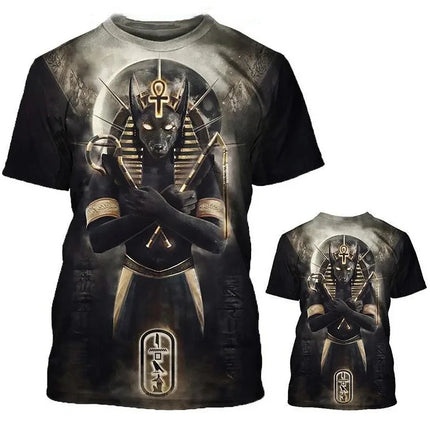 Men 3D Egyptian Pharaoh Casual Tees