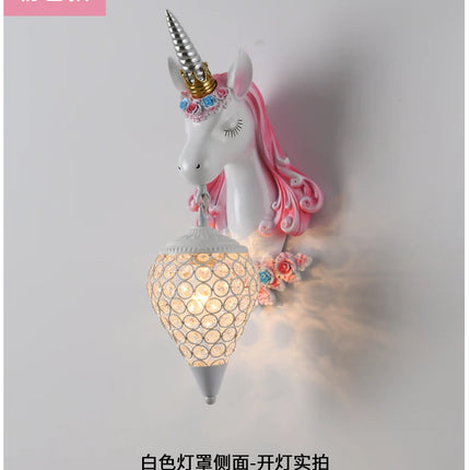 Nordic Unicorn Resin Wall Lamp Sconce