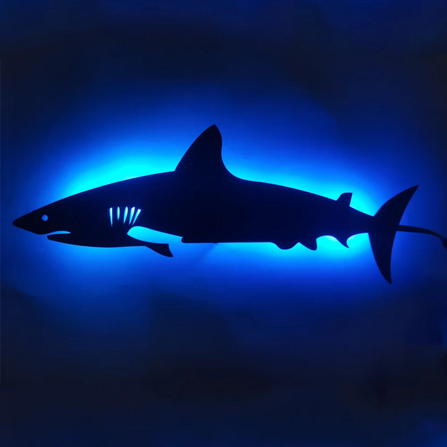 Shark Silhouette Gaming 3D LED Night Light